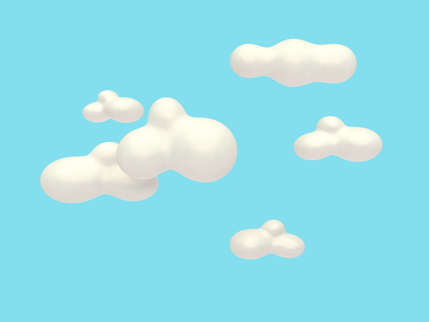 3d abstract blue sky cloud background cartoon style 3d rendering